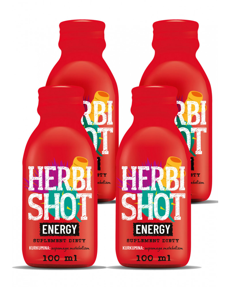 Herbi Shot Energy suplement diety (4x100 ml)
